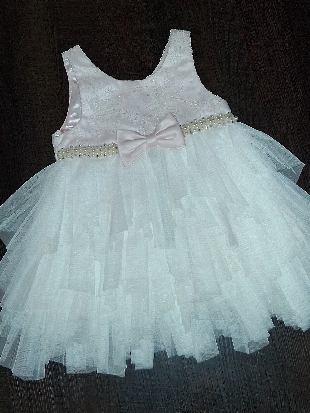 American Princess Pink and White Tulle Party Dress